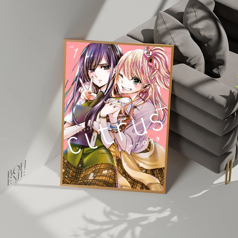Japanese Anime Citrus Movie Sticky Posters Retro Kraft Paper Sticker DIY Room Bar Art Wall Painting