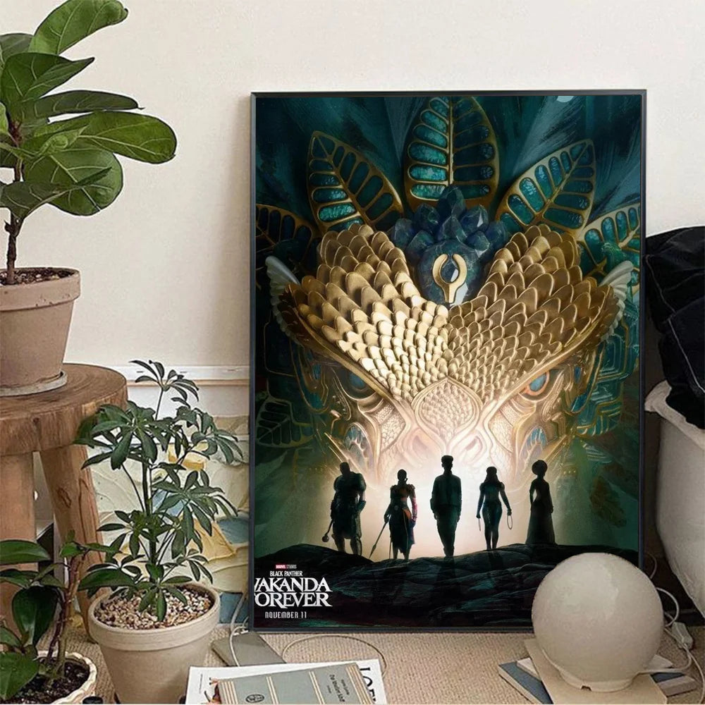 1pc Black Panther Marvel Comics Poster Wall Art Home Decor Room Decor Digital Painting Living Room Restaurant Kitchen Art