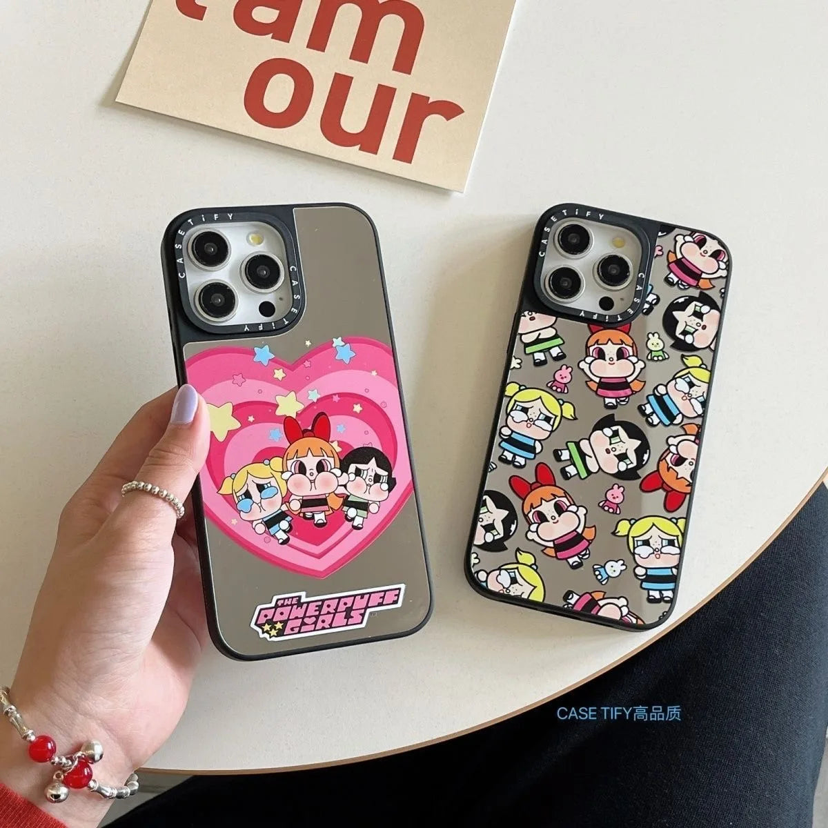 for Casetifi collaboration Bubble Mart Flying Apsara Little Police Officer Apple 15 Promax phone case 141312 mirror