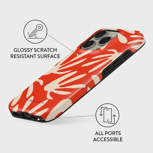 Heatwave BURGA Phone Case for iPhone 16 15 14 13 12 11 X XS XR XSMAX 7 8 Pro Max Plus Luxury Double-layer Back Cover