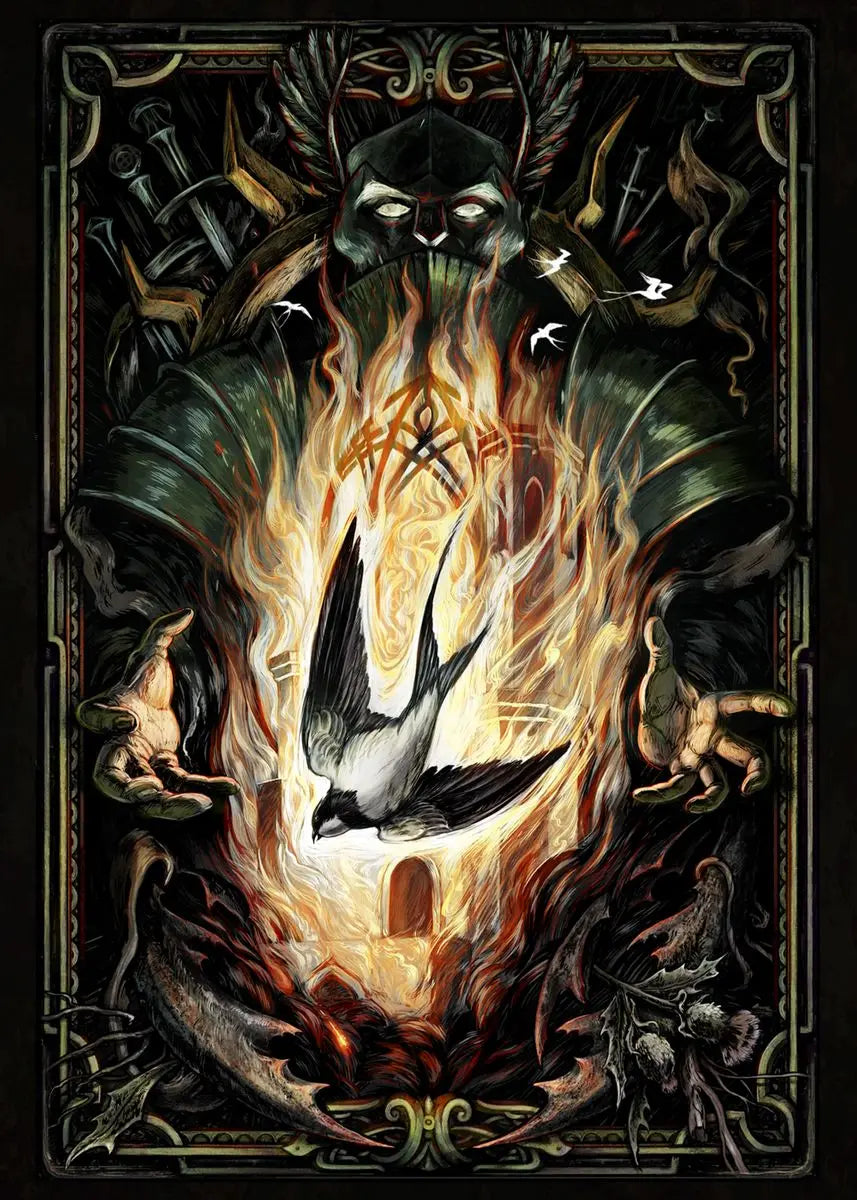 Witch Wolf Swallow G-Gwent Characters Movie Poster Canvas Painting Posters and Prints Wall Pictures For Living Room Home Decor