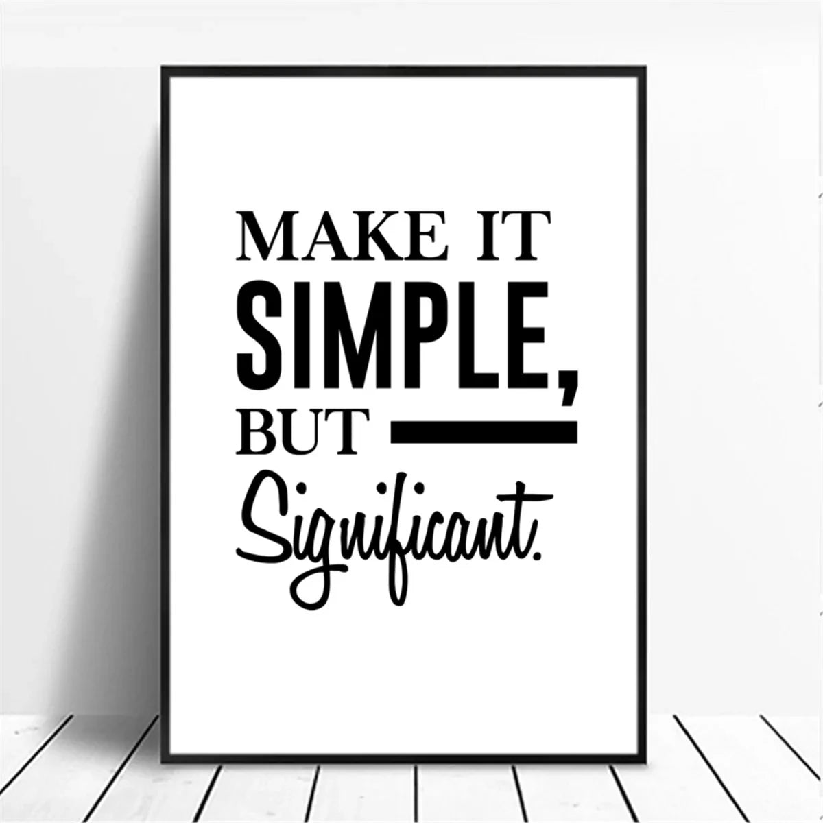 Canvas Painting Positive Energy Phrases Motivational Words Quote Poster Black and White Minimalist Wall Art Pictures Home Decor