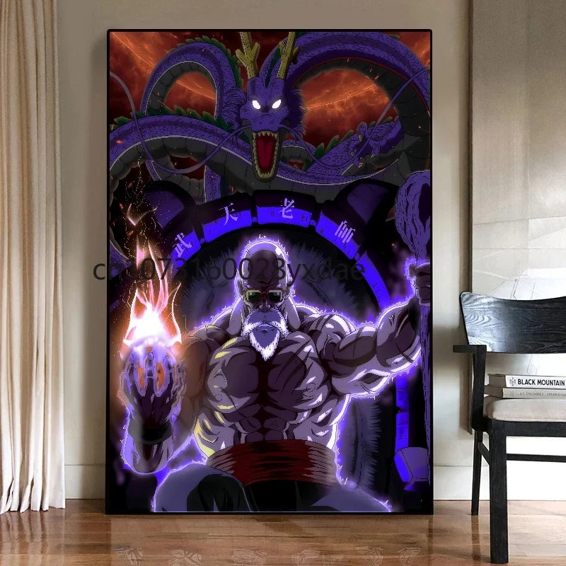 High Quality Classic Hot-blooded Anime Dragon Ball Goku Vegeta HD Poster Picture Living Home Decor Mural Painting Birthday Gifts