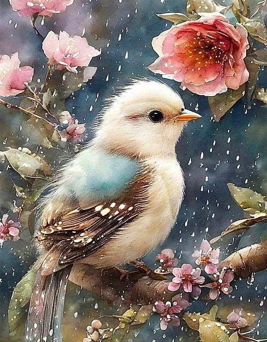 The Bird On The Branch Personality DIY Full Drill Diamond Decorative Painting
