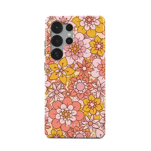 Garden Brunch Floral BURGA Phone Case for Samsung Galaxy S25 S24 S23 S20 FE Plus Ultra 4G 5G Glossy Film Hard PC Cover