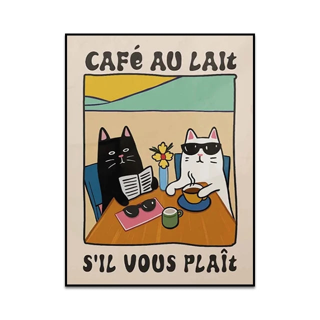 Are You Pooping Canvas Wall Art Print Poster Funny Bathroom Cat Toilet Decor Painting Home Decor Gift Unframed