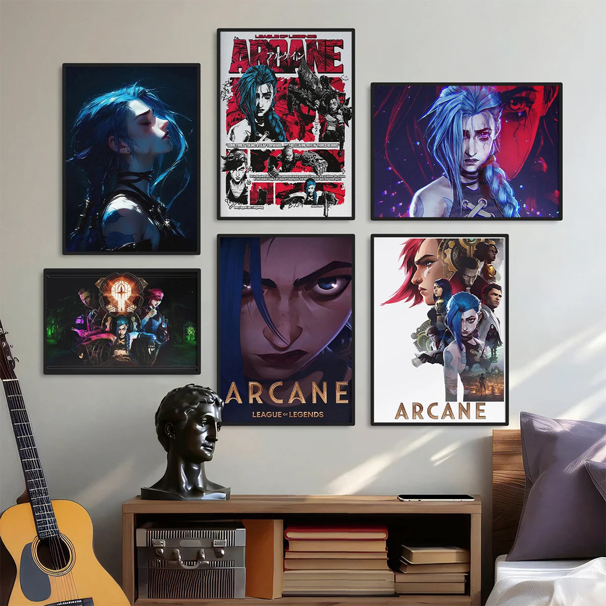 Anime Arcane League of Legends Wall Art Prints Poster DIY Vintage Jinx Canvas Painting Home Decor Poster Fans Gifts-unframed