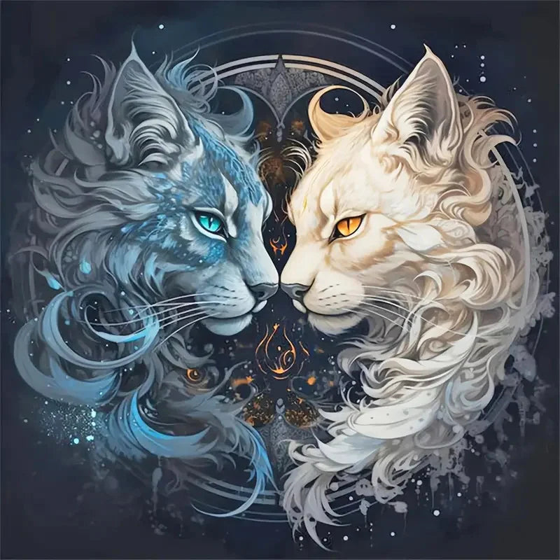 HUACAN Diamond Mosaic Cat Full Square Round Drill Embroidery Animal New 2024 Kits Decorative Paintings