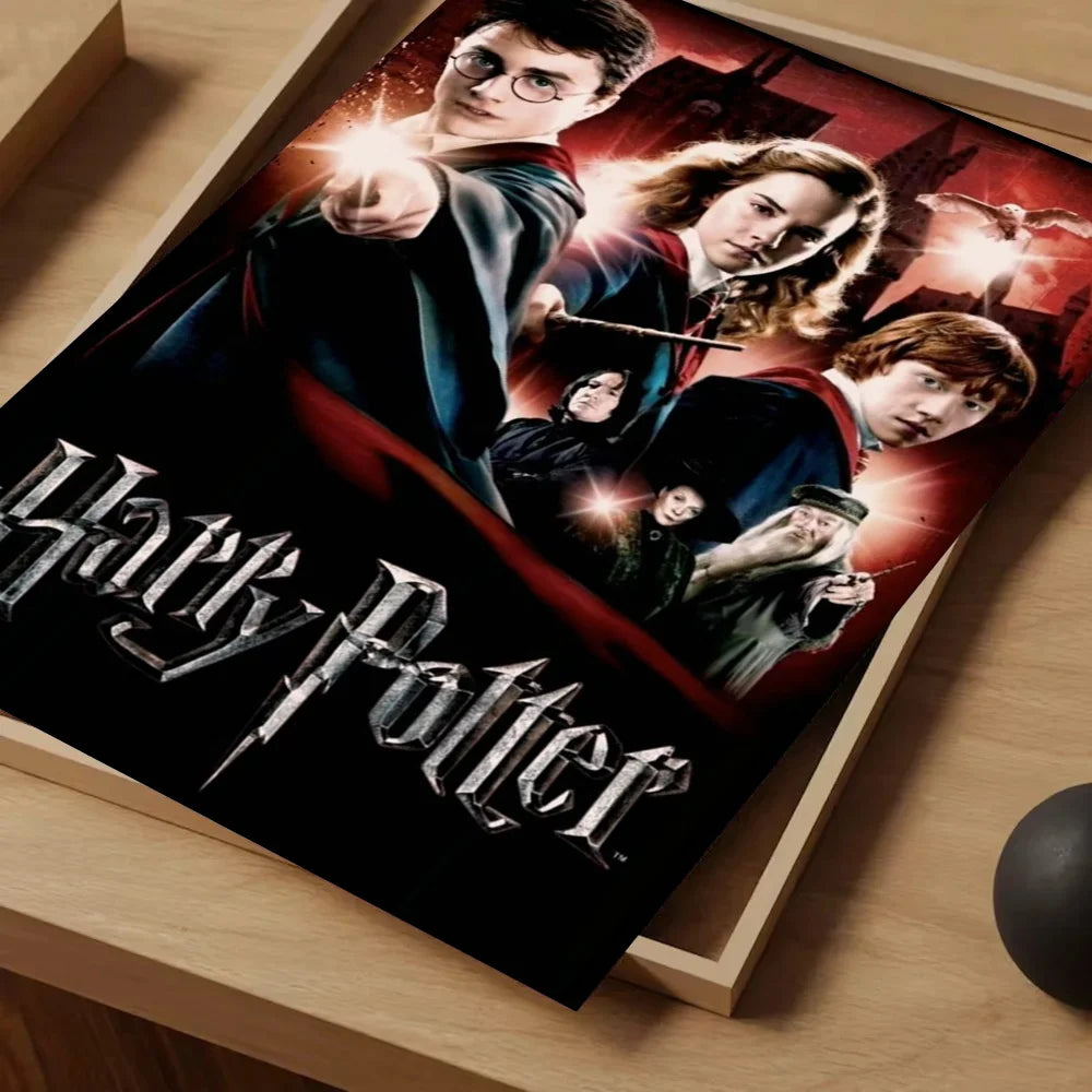 1pc Harry P-Potter Poster Self-adhesive Art Waterproof Paper Sticker Coffee House Bar Room Wall Decor