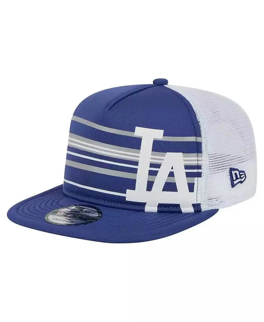 New Era | Men's Royal Los Angeles Dodgers 9FIFTY A-Frame Trucker Snapback Hat