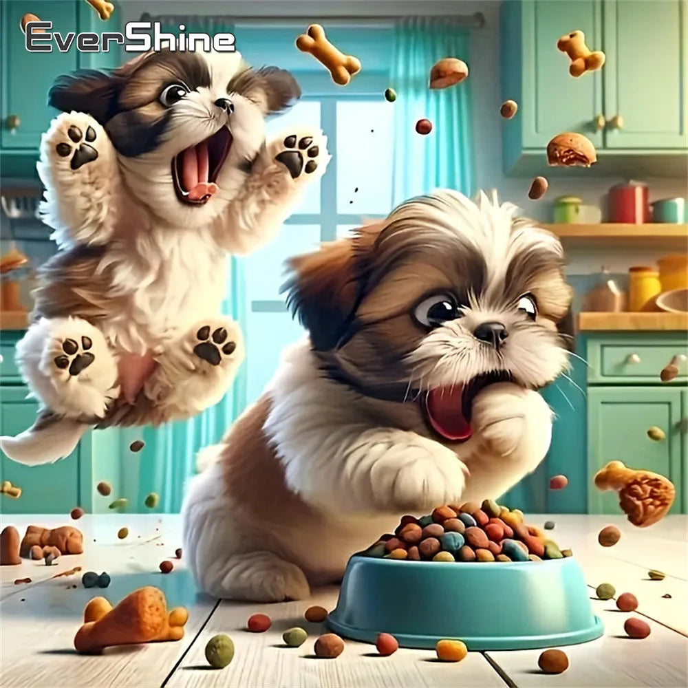 Evershine Diamond Mosaic Dog Animal Full Square Round Painting New Arrival Embroidery Handmade Gift