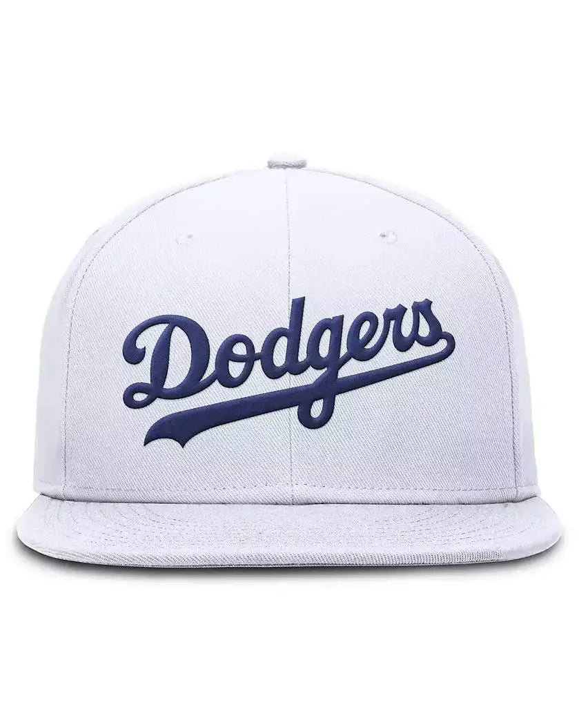 Nike | Men's White Los Angeles Dodgers True Performance Fitted Hat