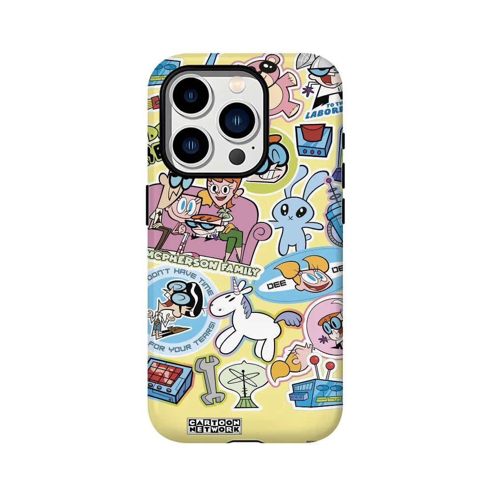 Cartoon D-Dexter s L-Lab Sticker Phone Case Phone Case Film shell For iPhone 16 15 14 13 12 11 Pro Max Plus