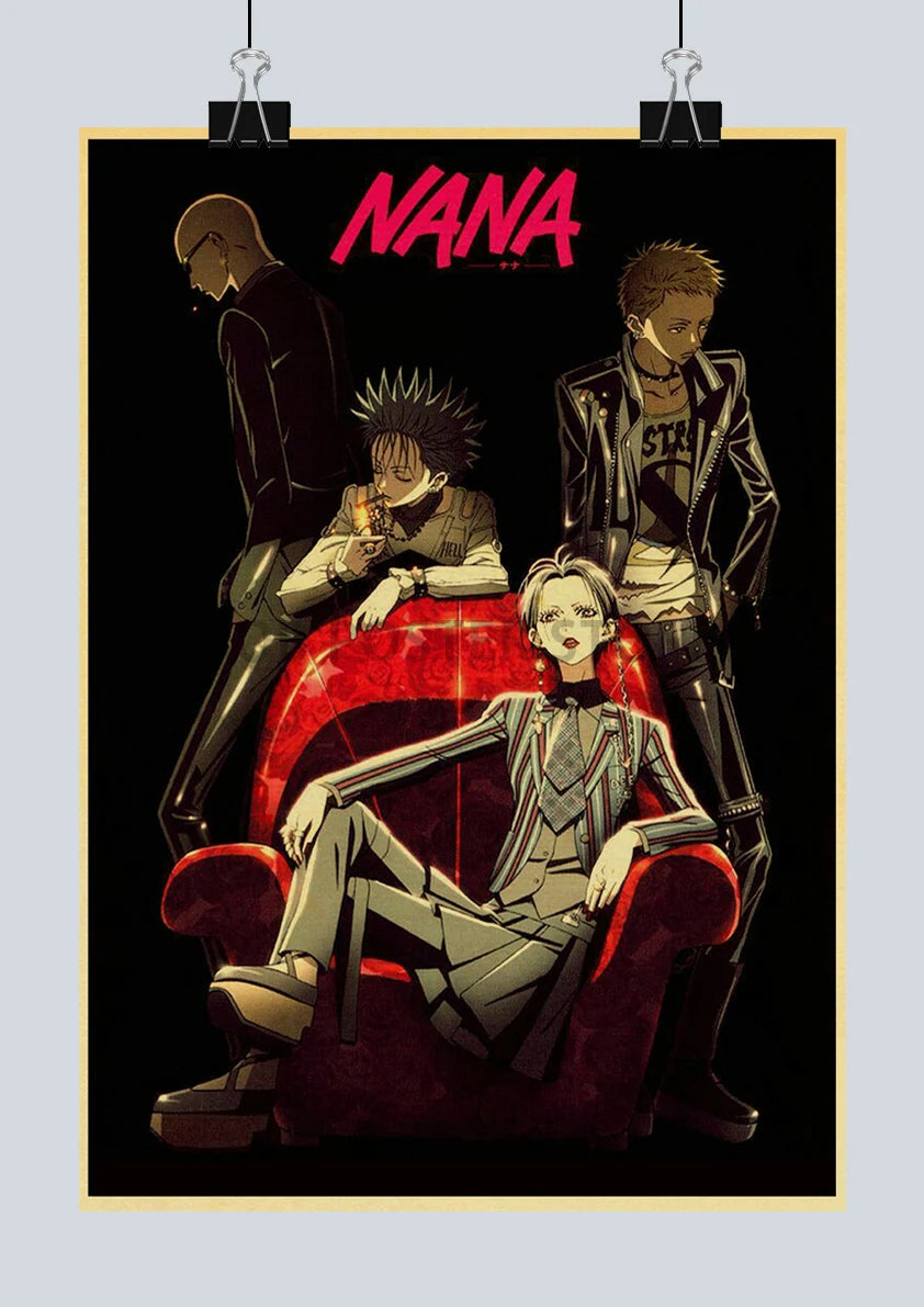 Japan Anime NANA Posters Retro Kraft Paper Sticker Poster 2021 Arrivals Bar Cafe Decor Nostalgia Gift Funny Prints Wall Painting