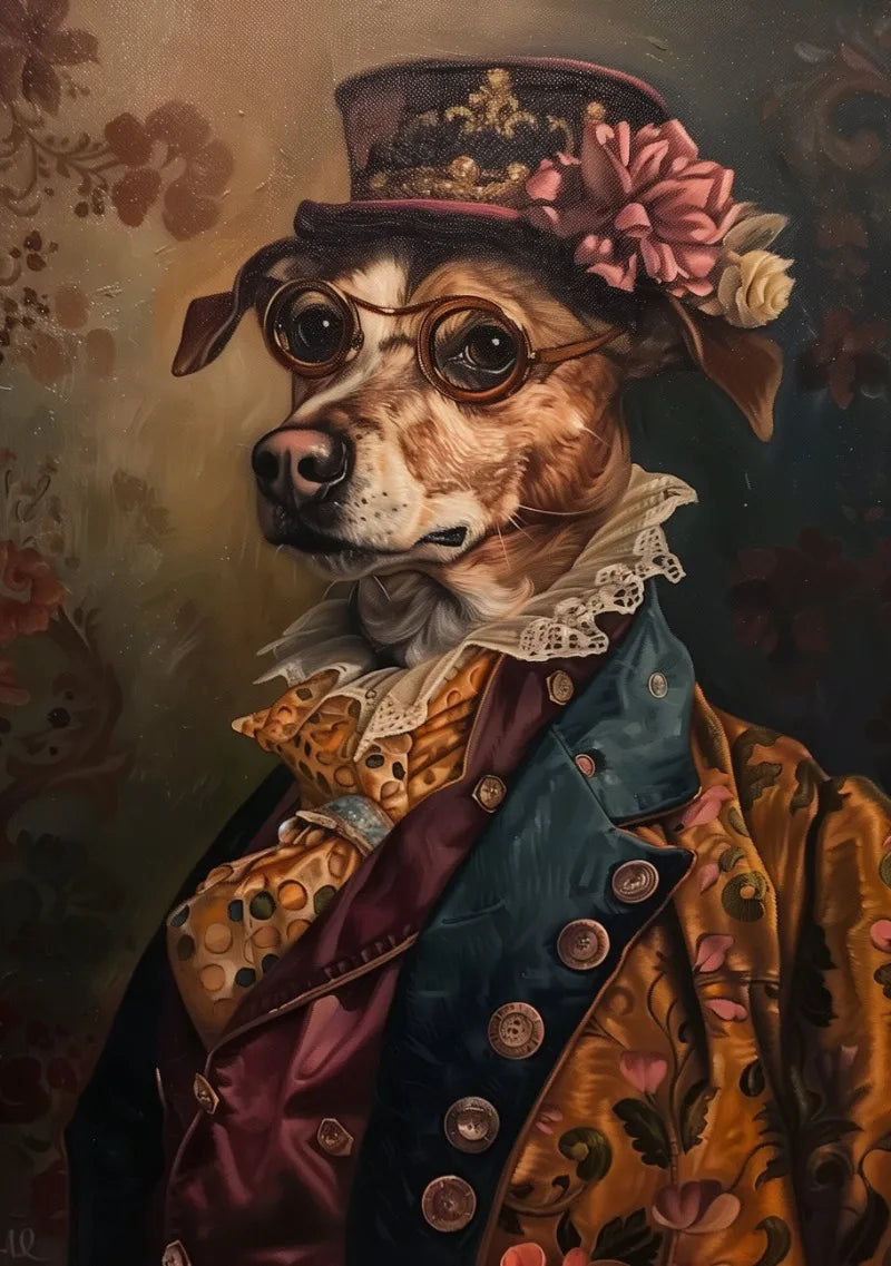 Animal Pet French Bull Dog Giraffe Cat Dog Portrait Poster Print Wall Art Pictures Canvas Painting Living Room Home Decor Gift