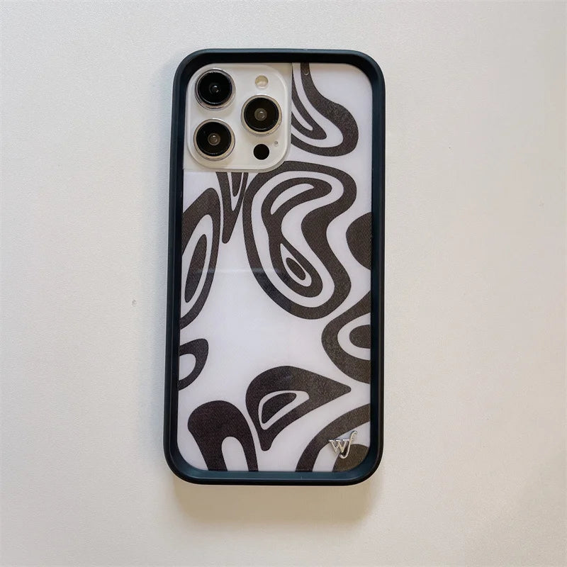 Wildflower 3D web English Skull Head Phone Case for iPhone 16 15 14 13 12 Pro Max Plus 16pro STAR WF Cute Cartoon Cover Funda