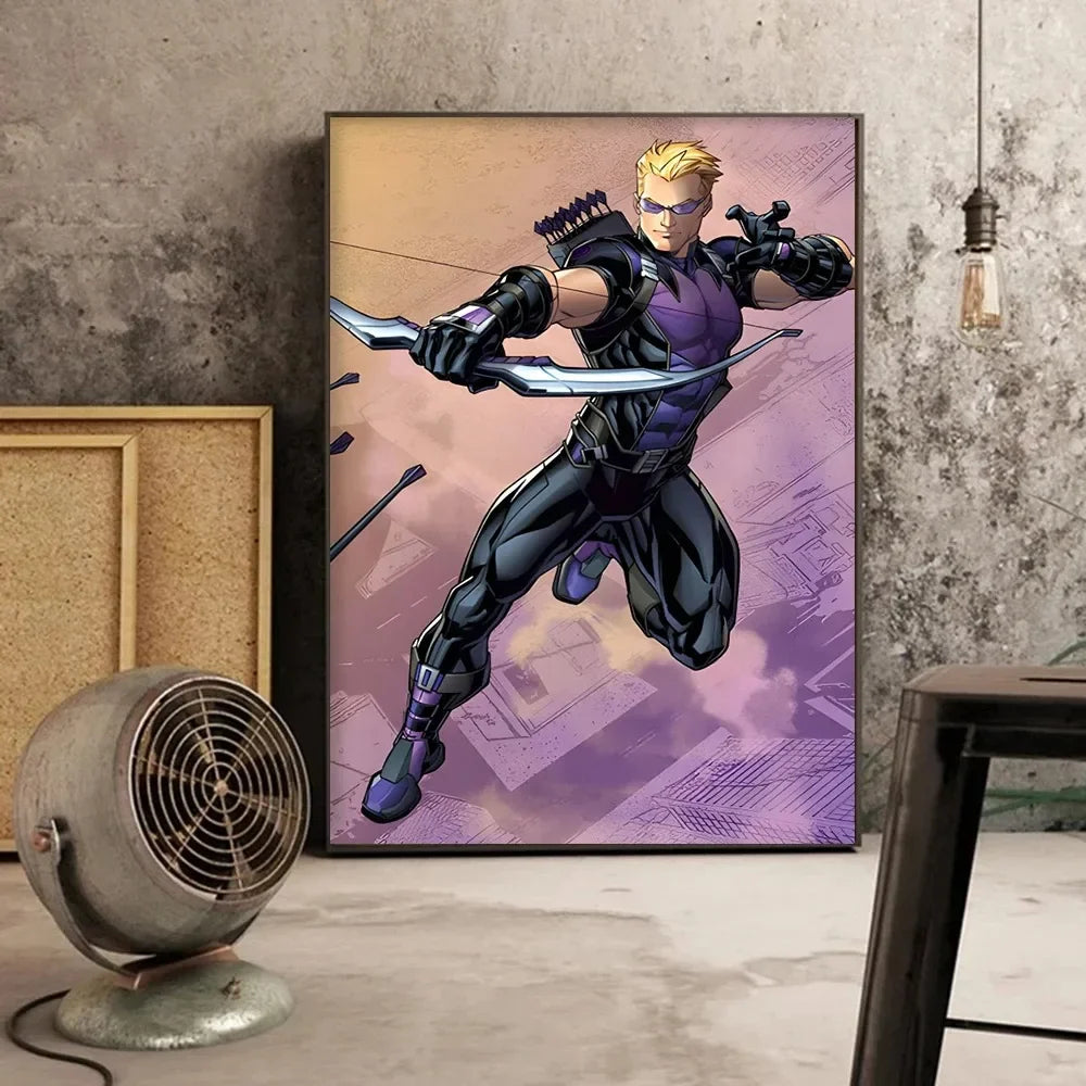MINISO Canvas Painting Marvel Movie Avengers Superhero Wall Art Posters SpiderMan Home Room Decoration Murals Print Picture Gift
