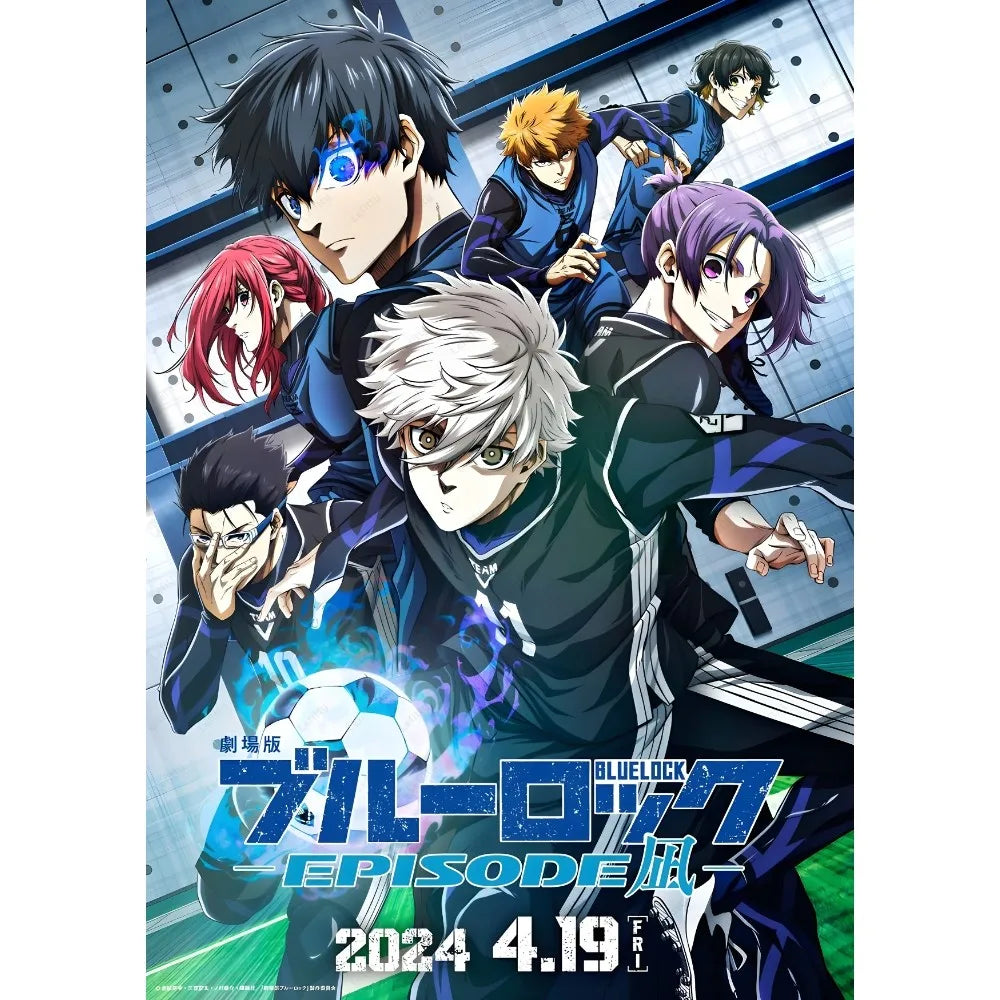 Anime B-BLUE LOCK Football Catoon Poster Corridor Wall Art Printing Waterproof Home Living Bed Room Decor