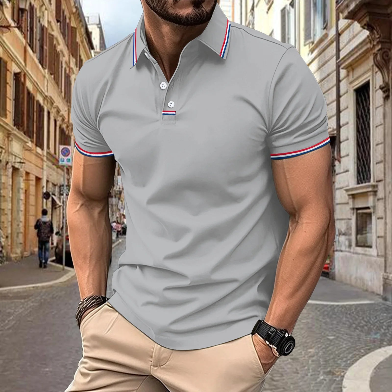 Outdoor New Summer Best-selling Men Comfortable Breathable Quick Drying Shirt T-shirt POLO Travel Business Fashion Sports