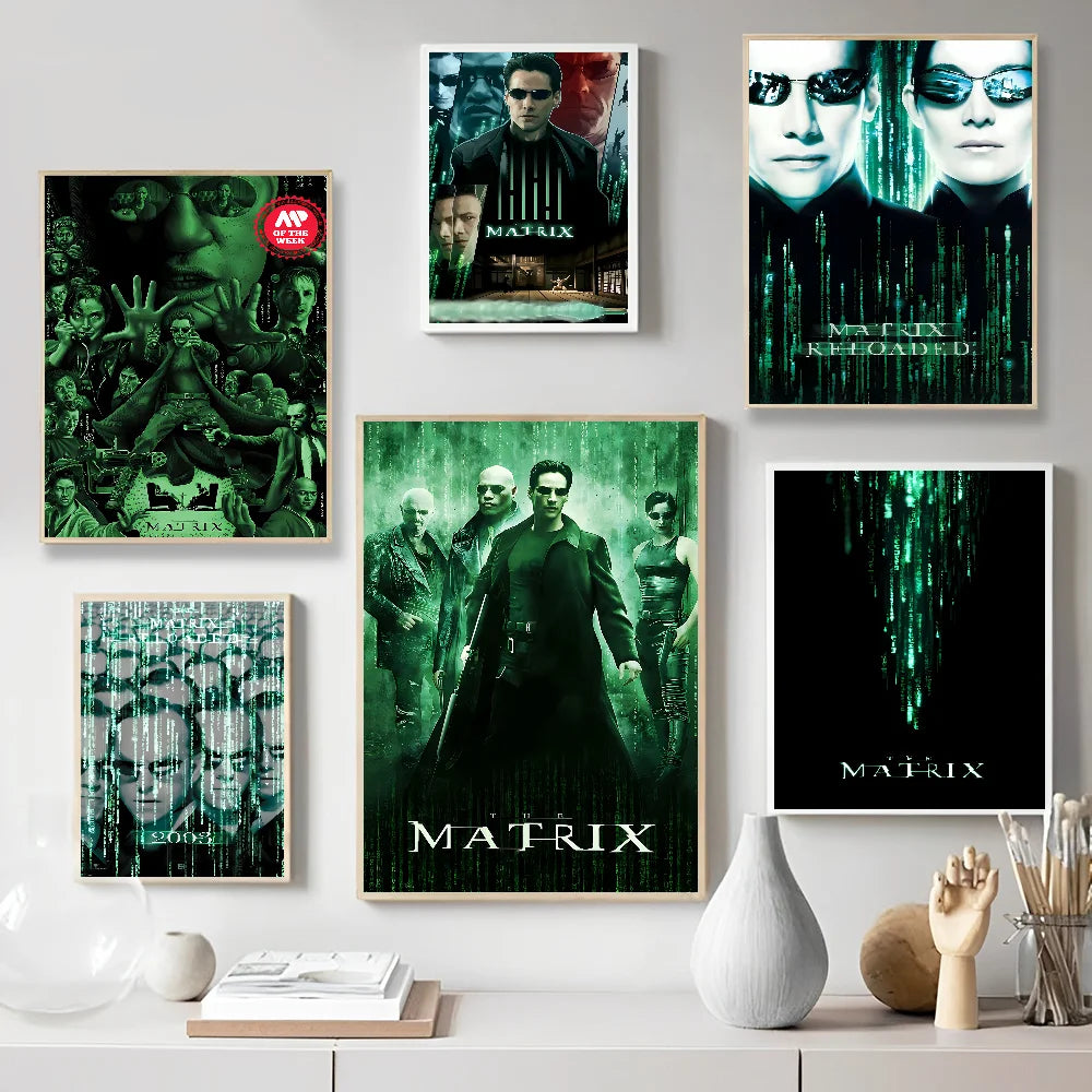 The Matrix Movie Sticky HD  Wall Art  Posters for Home Kawaii Room Decor Anime Posters Sticky HD Quality Retro  for Home