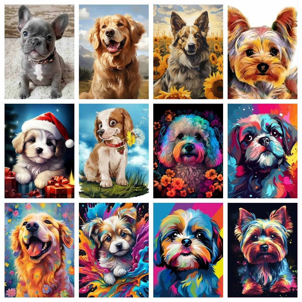 Diamond Painting Full Kits Dog Animal Mosaic Home Decor Rhinestones Diy Gift Embroidery Sale Needlework Cross Stitch