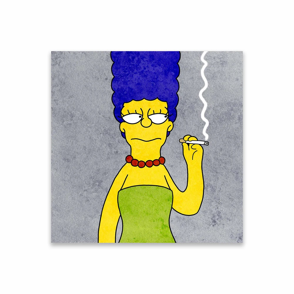 The Simpsons Poster Disney Watercolor Illustration Print Wall Art Prints Cartoon Family Love Canvas Painting Kids Bedroom Decor