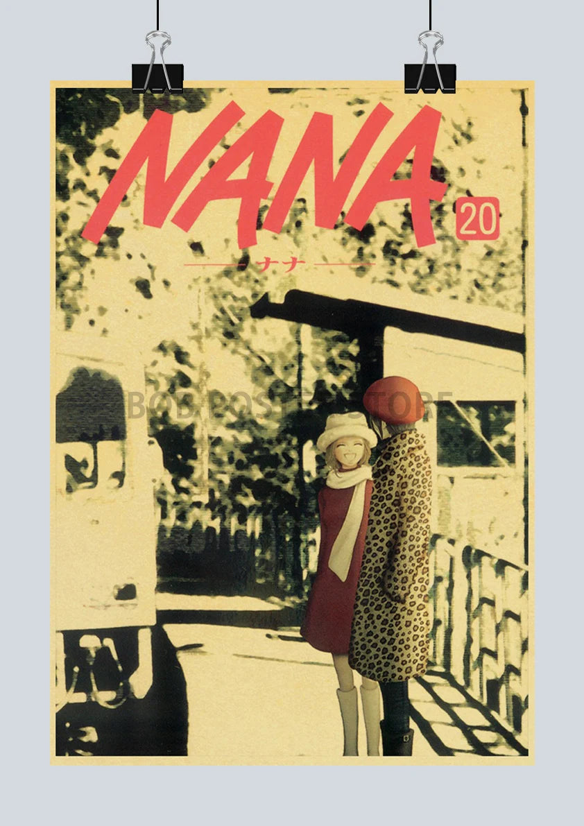 Japan Anime NANA Posters Retro Kraft Paper Sticker Poster 2021 Arrivals Bar Cafe Decor Nostalgia Gift Funny Prints Wall Painting