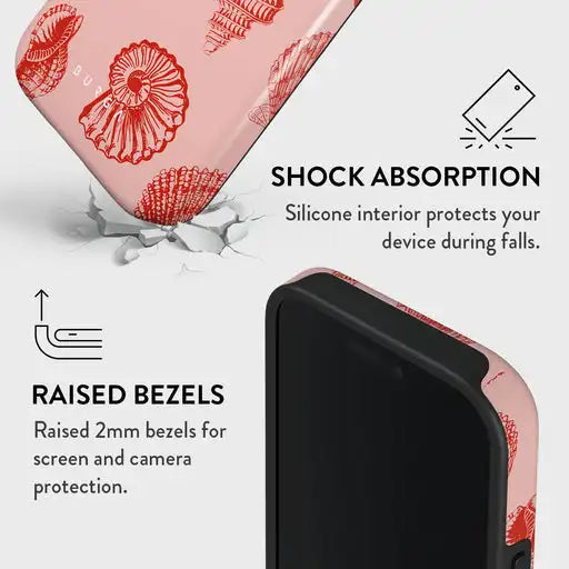 Coastal Treasure BURGA Phone Case for iPhone 16 15 14 13 12 11 X XS XR XSMAX 7 8 Pro Max Plus Luxury Double-layer Back Cover