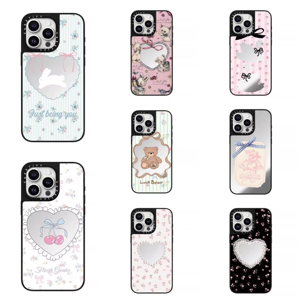for CASETi collaboration floral love rabbit Apple iPhone 16 ProMax phone case 15141312