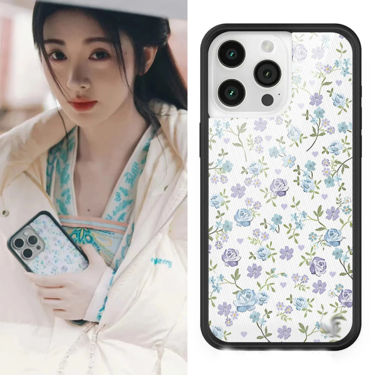 Wildflower 3D Ins Strawberry cherry Phone Case for iPhone 15 14 13 Pro Max 13pro 14pro 15pro WF Cute Cartoon Cover Funda