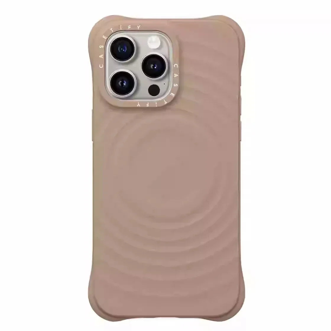Ripple Silicone Engraved Letters Magnetic Phone Case Simple Stylish Anti-drop Protective Case for IPhone 16 Pro Max Accessories