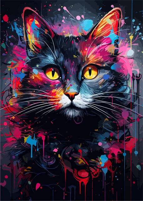 Watercolor Animals Canvas Paintings Rhino Cat Owl Panda Lion Tiger Wild Animals Grafffiti Art Posters Prints Home Decor Wall Art