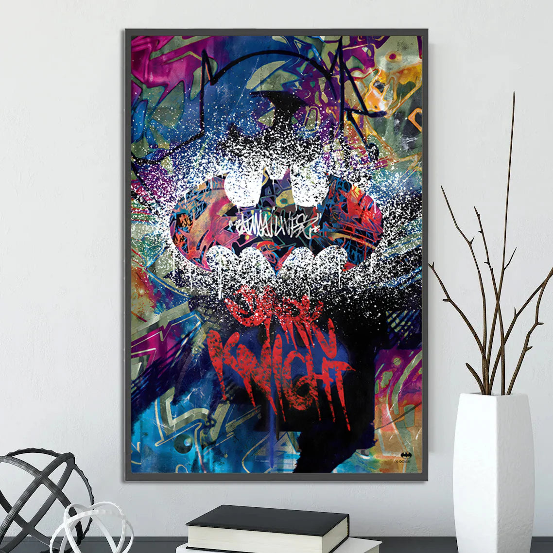 DC Superman Logo Self-adhesive Poster Movie Wallpaper Figures Home Decoration Painting Wall Art Batman Room Decor Kids Gift
