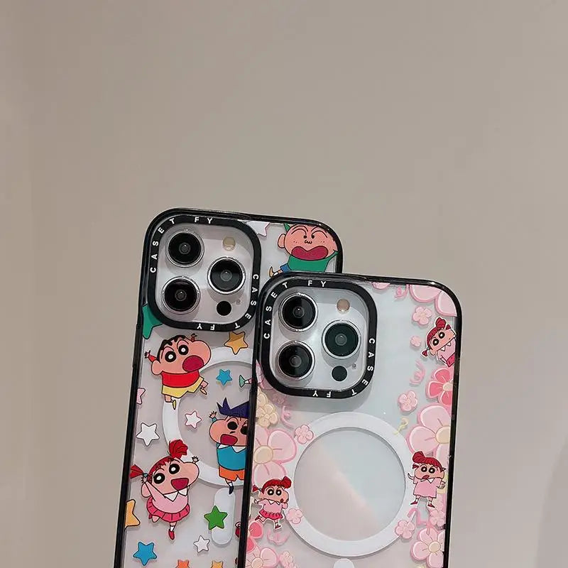Cute Classic Anime Suitable for Apple iPhone 15 ProMax Magnetic Phone Case 13 Trendy Brand Wireless Charging 14pro