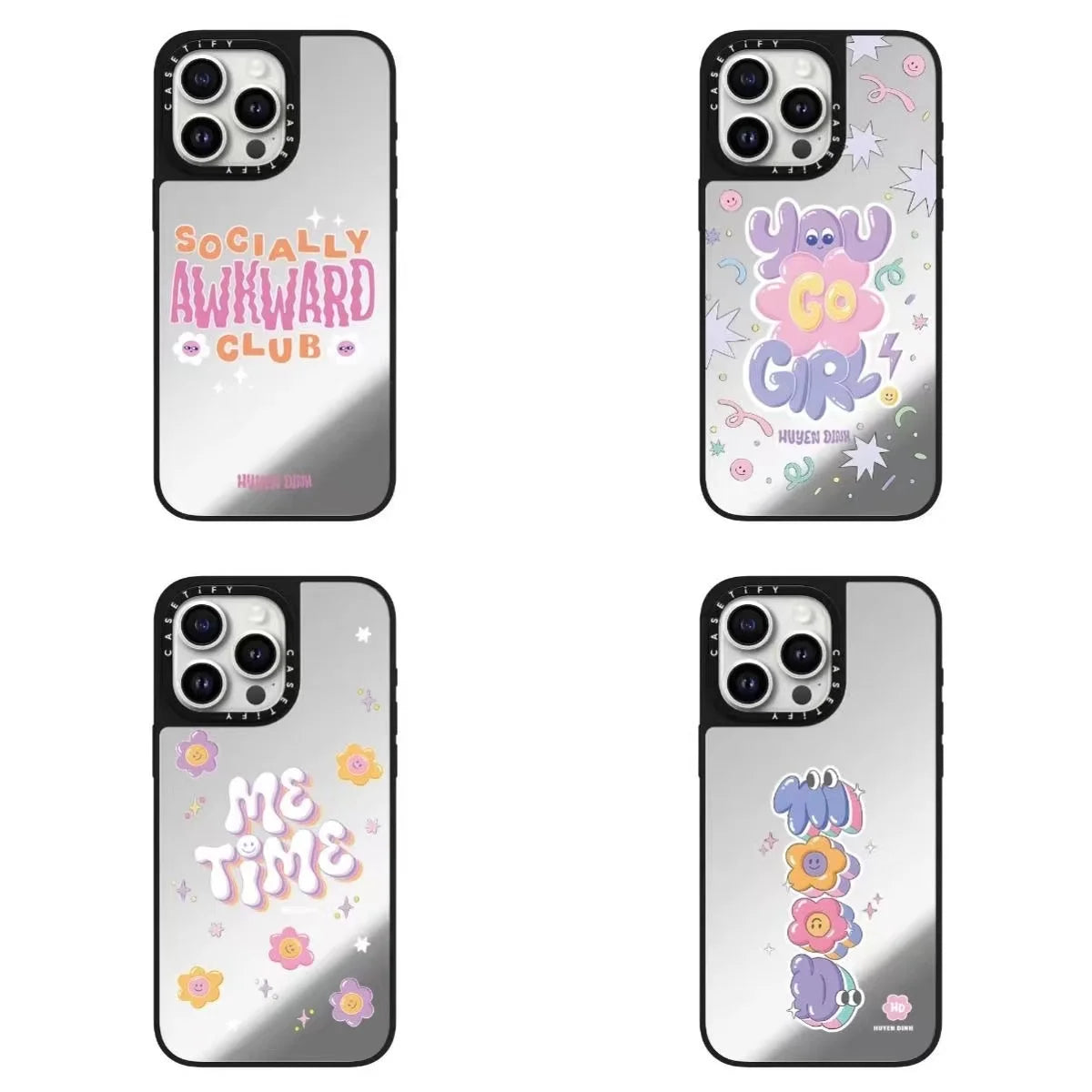 Mirror case for iPhone 13, inspiring good things to happen phone cover protector