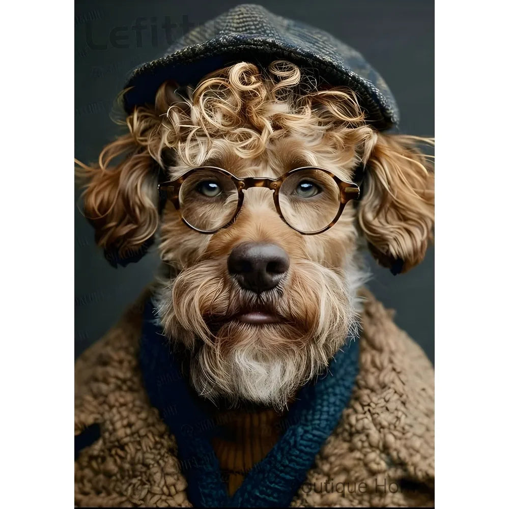 Dog friend funny spoof gift Poster 1pc Living room wall decor aesthetic Hallway Bedroom Bathroom Bar Festive Creative waterproof