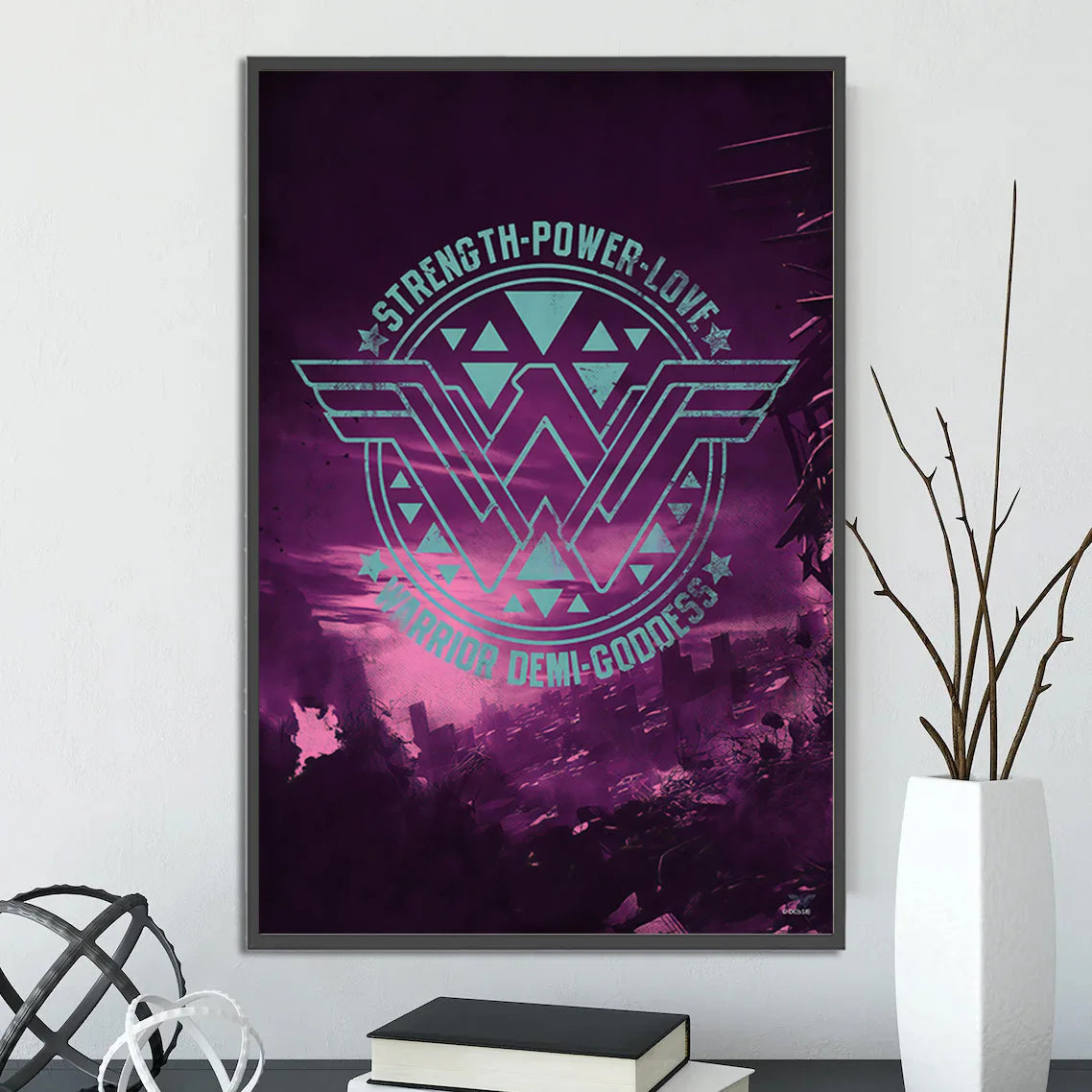 DC Superman Logo Self-adhesive Poster Movie Wallpaper Figures Home Decoration Painting Wall Art Batman Room Decor Kids Gift