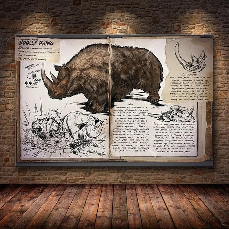 Modular Canvas Ark Survival Evolved Pictures Painting Survival Game Home Decor Print Dinosaur Poster Living Room Modern Wall Art