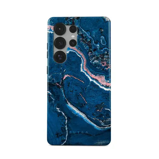Blue Lagoon BURGA Phone Case for Samsung Galaxy S25 S24 S23 S20 FE Plus Ultra 4G 5G Glossy Film Hard PC Cover