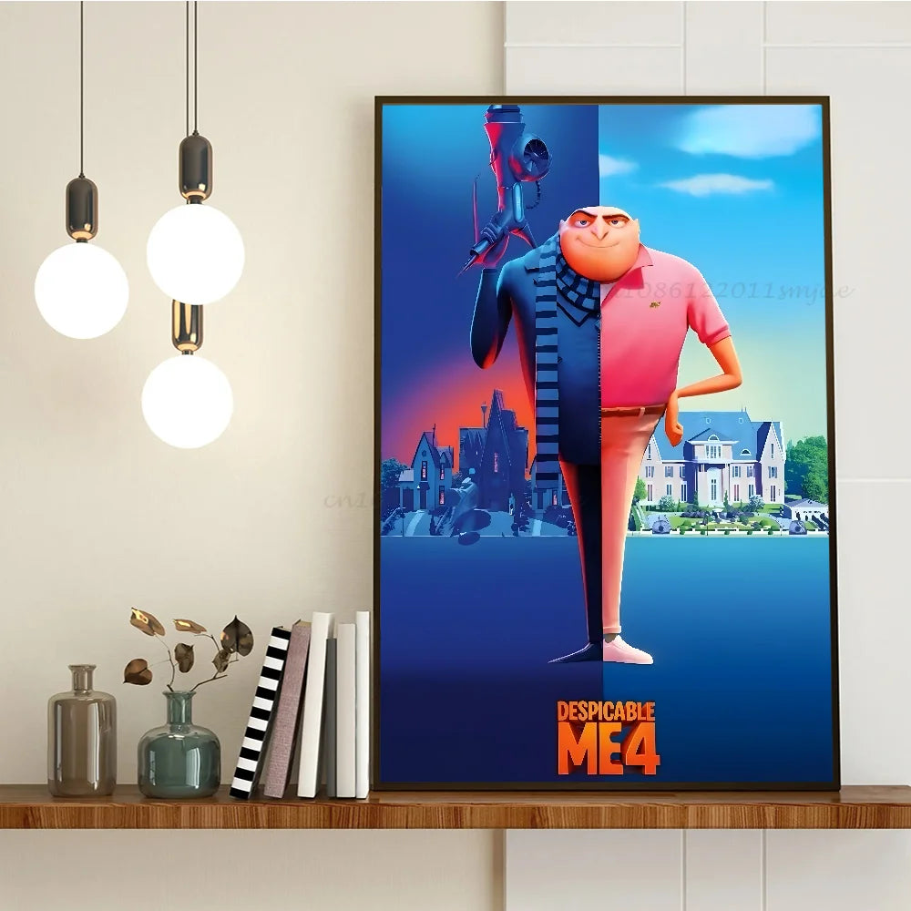 Movie D-Despicable Me 4 Poster Stickers Art Wall Murals Decor Game Room Decor Gifts Kawaii HD Painting