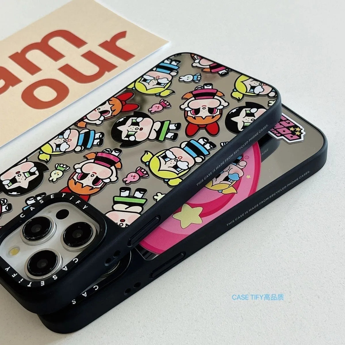 for Casetifi collaboration Bubble Mart Flying Apsara Little Police Officer Apple 15 Promax phone case 141312 mirror