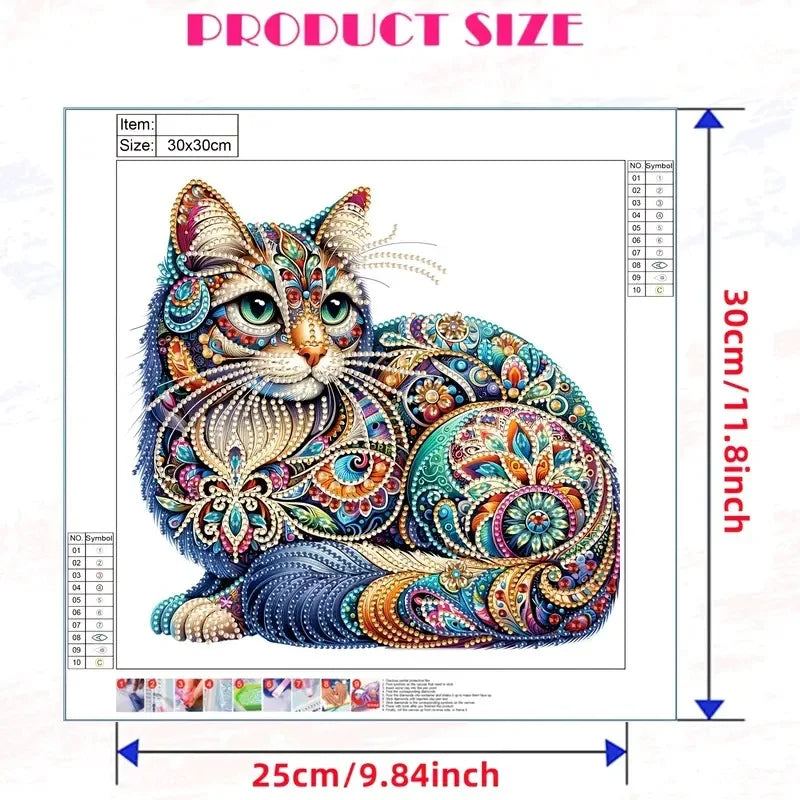 GATYZTORY 30*30cm Animal Decor Partial Special Shaped Drill 5D DIY Diamond Painting Kit Drill Diamond Embroidery Crafts Home Dec