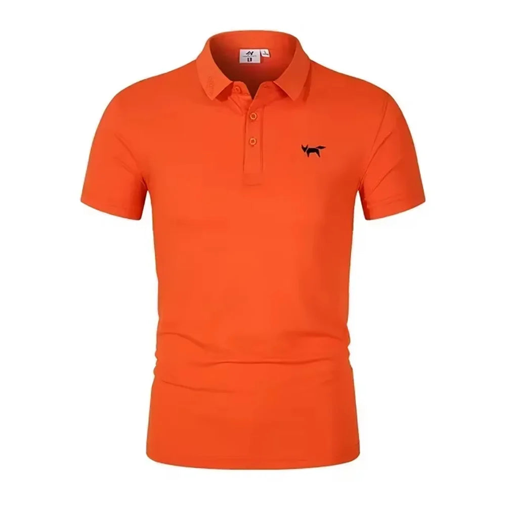 2025 Summer Men's Polo Shirt Short Sleeve T-shirt Sports Comfortable Casual Fashion Men and Women Versatile Breathable Shirt