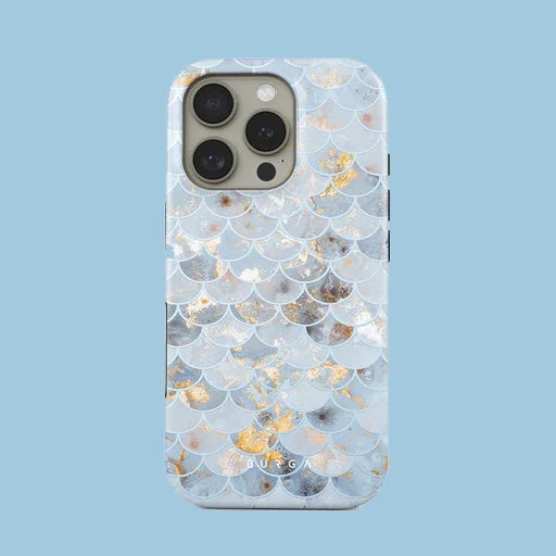 Mermaid Scales BURGA Phone Case for iPhone 16 15 14 13 12 11 X XS XR XSMAX 7 8 Pro Max Plus Luxury Double-layer Back Cover