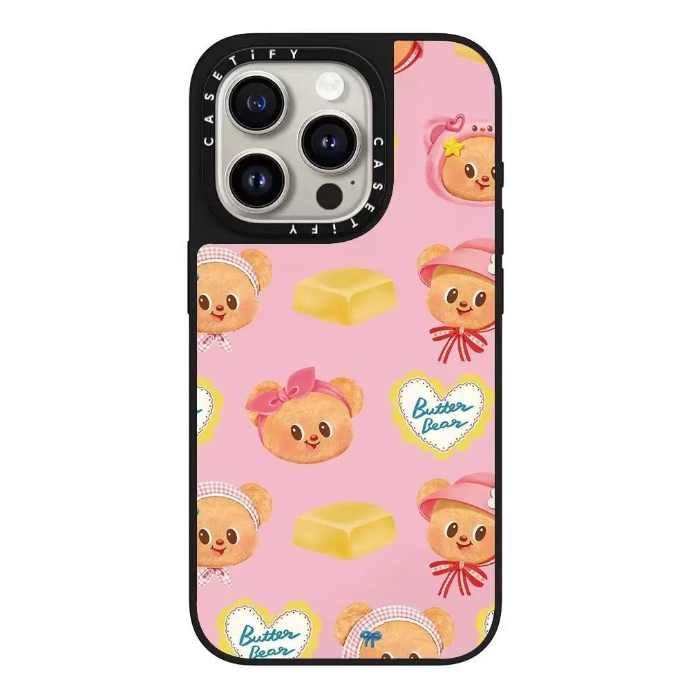 for CASETi joint butter teddy bear phone case suitable for iPhone 16, ProMax, Apple 1514, cute cartoon