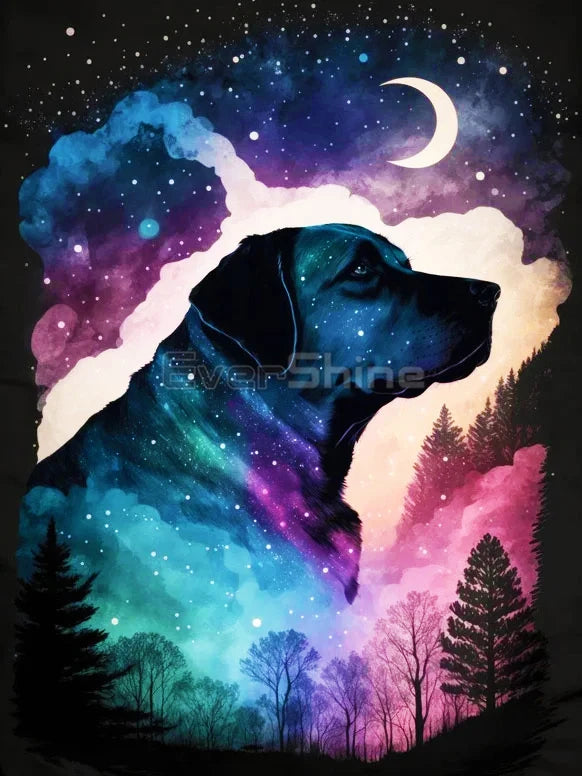 EverShine Animal Diamond Painting Lion Tiger Full Square Drill Embroidery Universe Novelty 2024 Mosaic Cat Dog Halloween Decor