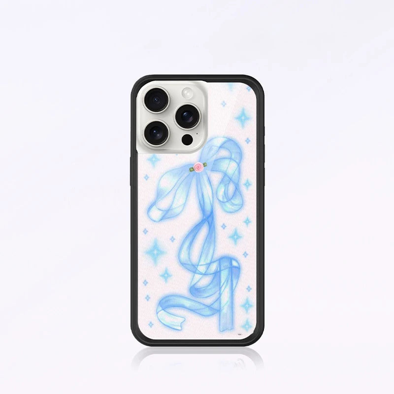 Wildflower 3D Girls bow high heels Phone Case for iPhone 15 14 13 Pro Max 13pro 14pro 15pro WF Angel Cute Cartoon Cover Funda
