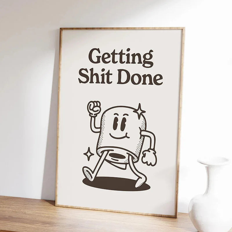 1pc Inspirational Quote Poster Wall Art Motivational Message Unique Gift Idea Poster Minimalistic Home Office Decor