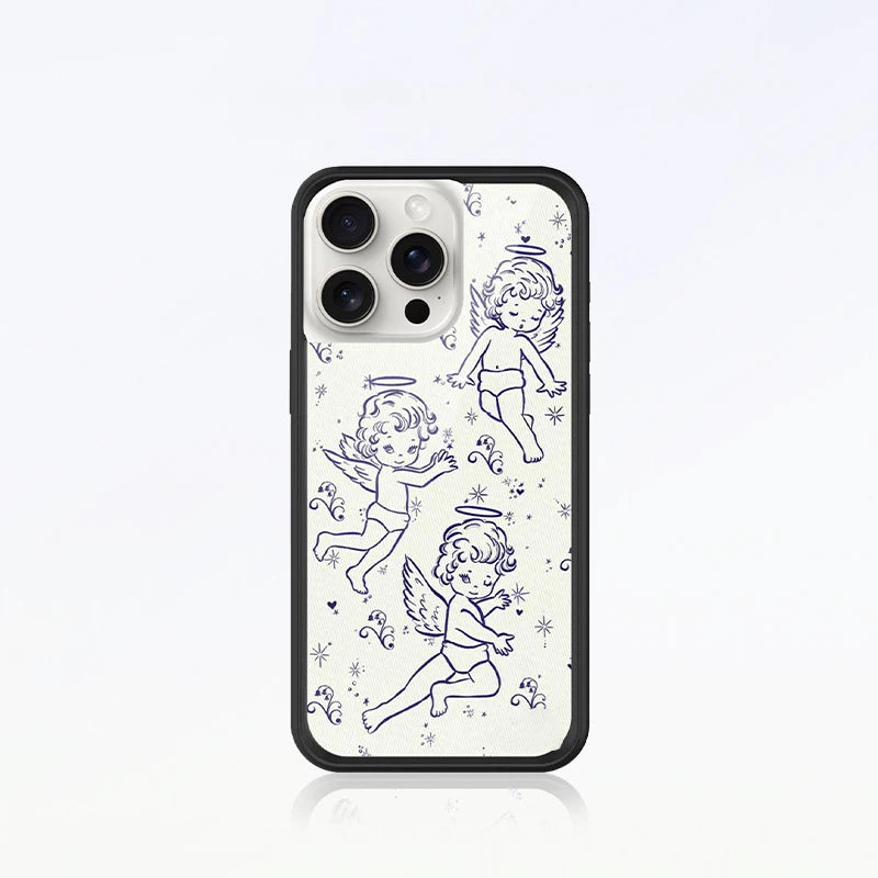 Wildflower 3D Girls bow high heels Phone Case for iPhone 15 14 13 Pro Max 13pro 14pro 15pro WF Angel Cute Cartoon Cover Funda