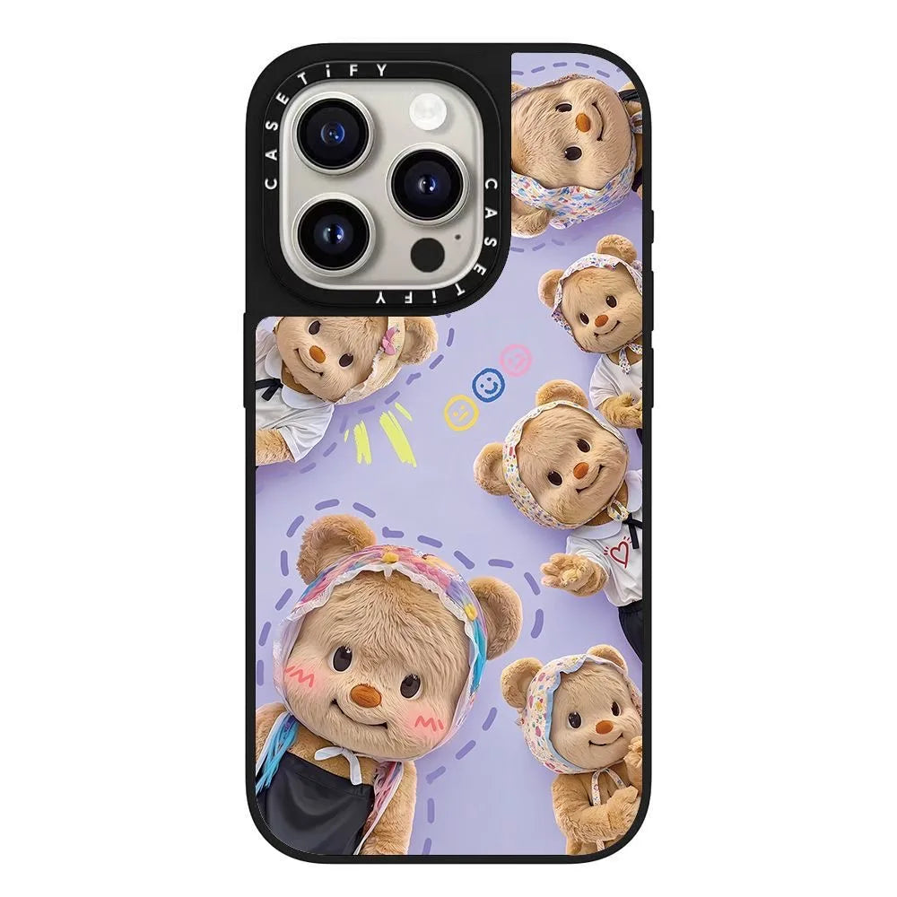 for CASETi joint butter teddy bear phone case suitable for iPhone 16, ProMax, Apple 1514, cute cartoon